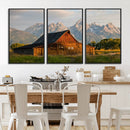 Rustic Barn Wall Art Canvas Print – Framed Grand Teton Park