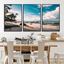 Tropical Beach Wall Art Canvas Print – Framed Ocean Waves