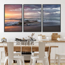 Golden Hour Wall Art Canvas Print – Framed Tranquil Waves