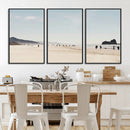 Minimalist Beach Wall Art Canvas Print – Framed Coastal