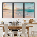 Beach Sunset Wall Art Canvas Print – Framed Ocean Waves by MyGreatCanvas | Canvas Wall Art Prints | Photo Prints & Wall Decor