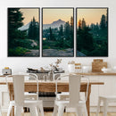 Mountain Wall Art Canvas Print – Framed Forest Serenity