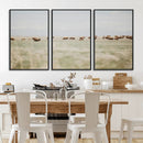 Bison Herd Wall Art Canvas Print – Framed Western Bison