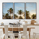 Palm Trees Wall Art Canvas Print – Framed Tropical Vibes