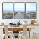 Beach Boardwalk Wall Art Canvas Print – Framed Coastal