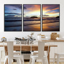 Beach Sunset Wall Art Canvas Print – Tropical Ocean Waves