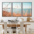 Coastal Grass Landscape Wall Art Canvas Print – Golden