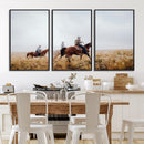 Western Cowboys Wall Art Canvas Print – Rustic Prairie