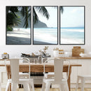 Tropical Beach Wall Art Canvas Print – Framed Serene Ocean