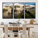 Tranquil Forest Scene Wall Art Canvas Print – Framed Moody