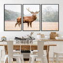 Vintage Wildlife Wall Art Canvas Print – Misty Landscape