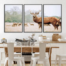 Rustic Deer Wall Art Canvas Print – Forest Woodland Stag
