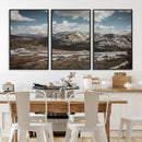 Mountain Landscape Wall Art Canvas Print – Framed Snowy