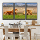 Texas Longhorn Pair Wall Art Canvas Print – Peaceful Rustic by MyGreatCanvas | Canvas Wall Art Prints | Photo Prints & Wall Decor