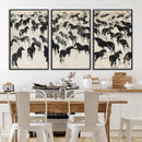 Wild Horse Stampede Wall Art Canvas Print – Monochrome by MyGreatCanvas | Canvas Wall Art Prints | Photo Prints & Wall Decor