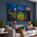 Target Field Wall Art Canvas Print – Baseball Stadium Scene,