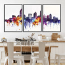 Atlanta Skyline Wall Art Canvas Print – Framed Colorful