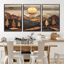Wooden Mountain Layers Art – Rustic Pine Tree Landscape by MyGreatCanvas | Canvas Wall Art Prints | Photo Prints & Wall Decor