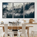 Foggy Pine Forest Wall Art – Framed Black White Nature by MyGreatCanvas | Canvas Wall Art Prints | Photo Prints & Wall Decor