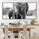 Elephant Family Africa Wall Art Canvas Print by MyGreatCanvas | Canvas Wall Art Prints | Photo Prints & Wall Decor