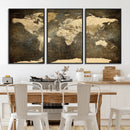 Large Framed Vintage World Map Wall Art Print for Home Wall by MyGreatCanvas | Canvas Wall Art Prints | Photo Prints & Wall Decor
