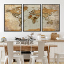 World Map Canvas Print – Detailed Map of the World Wall Art by MyGreatCanvas | Canvas Wall Art Prints | Photo Prints & Wall Decor