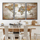 Vibrant Watercolor World Map Canvas Wall Art – Framed Travel by MyGreatCanvas | Canvas Wall Art Prints | Photo Prints & Wall Decor