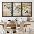 Personalized World Map Canvas Print – Colorful Watercolor by MyGreatCanvas | Canvas Wall Art Prints | Photo Prints & Wall Decor
