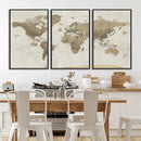 Detailed World Map Wall Art Canvas Print by MyGreatCanvas | Canvas Wall Art Prints | Photo Prints & Wall Decor