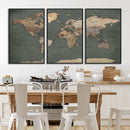 Rustic Black and Wood World Map Canvas Wall Art – Framed by MyGreatCanvas | Canvas Wall Art Prints | Photo Prints & Wall Decor