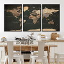 Vintage World Map Canvas Wall Art – Framed Travel Map for by MyGreatCanvas | Canvas Wall Art Prints | Photo Prints & Wall Decor