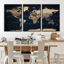 World Map Canvas Print – Detailed Map of the World Wall Art by MyGreatCanvas | Canvas Wall Art Prints | Photo Prints & Wall Decor