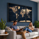 World Map Canvas Print – Detailed Map of the World Wall Art