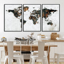 Large World Map Canvas Print – Framed Travel Map Wall Art