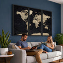 World Map Wall Art Print – Detailed Map of the World Wall
