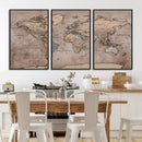 Grunge World Map Canvas Wall Art - Vintage Aged World Map by MyGreatCanvas | Canvas Wall Art Prints | Photo Prints & Wall Decor