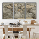 World Map Canvas Print – Detailed Map of the World Wall Art