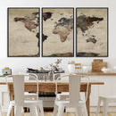 World Map Canvas Print – Detailed Map of the World Adventure