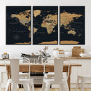 Framed Large World Map Wall Art Canvas Print – Stunning by MyGreatCanvas | Canvas Wall Art Prints | Photo Prints & Wall Decor