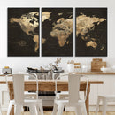 Framed World Map with Pin Canvas Print – Detailed World Map by MyGreatCanvas | Canvas Wall Art Prints | Photo Prints & Wall Decor