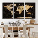 Extra Large World Map Canvas Print – Detailed Map Classic