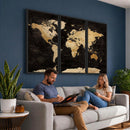 Extra Large World Map Canvas Print – Detailed Map Classic