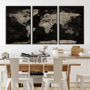 Detailed World Map Wall Art Print - Large Framed World Map