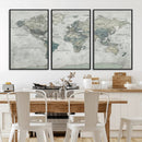Neutral Vintage World Map Canvas Wall Art Print, Classic Map by MyGreatCanvas | Canvas Wall Art Prints | Photo Prints & Wall Decor