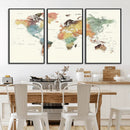 Framed World Map Wall Art Canvas Print for Living Room and by MyGreatCanvas | Canvas Wall Art Prints | Photo Prints & Wall Decor
