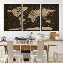 Colorful World Map Canvas Wall Art with Landmarks – Framed by MyGreatCanvas | Canvas Wall Art Prints | Photo Prints & Wall Decor