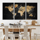 World Map Canvas Wall Art with Famous Landmarks – Framed by MyGreatCanvas | Canvas Wall Art Prints | Photo Prints & Wall Decor