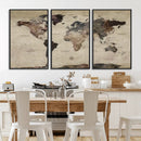 Neutral Watercolor World Map Canvas Wall Art – Framed Earth by MyGreatCanvas | Canvas Wall Art Prints | Photo Prints & Wall Decor