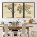 Extra Large World Map Canvas Print – Detailed Map of the by MyGreatCanvas | Canvas Wall Art Prints | Photo Prints & Wall Decor