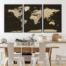 World Map Canvas Print – Framed World Map Wall Art for